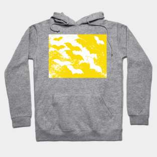 White Bats In Flight Yellow Hoodie